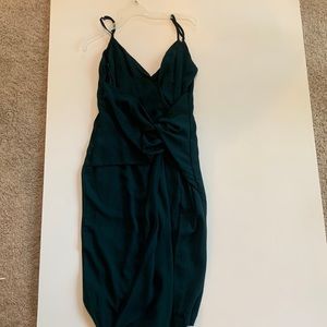 Lulus cocktail dress. Midi length dark green. Size XS